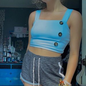 Beautiful Blue Boohoo tank top